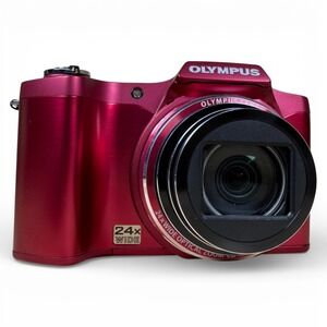 Olympus SZ-14 14.0MP Digital Camera Bundle Red w/ Charger + Battery EUC Tested
